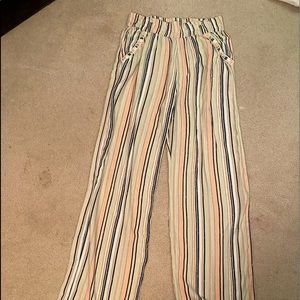 Flare colorful striped pants. Size large. Target.